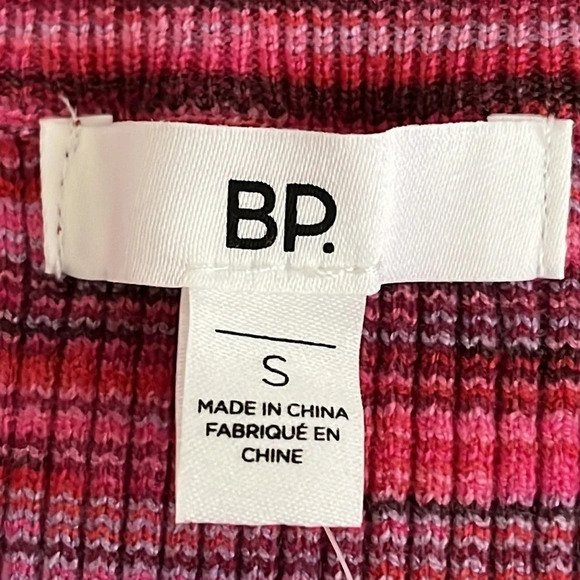 BP Space Dye Short Sleeve Crop Cardigan in Pink Ibis - NEW - Size Small - Picture 5 of 8